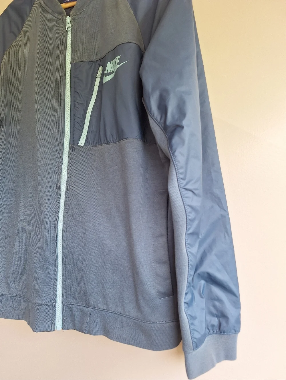Nike Sportswear Advance 15 Fleece Bomber Jacket AV15 Men’s Size L Blue 846878-46
